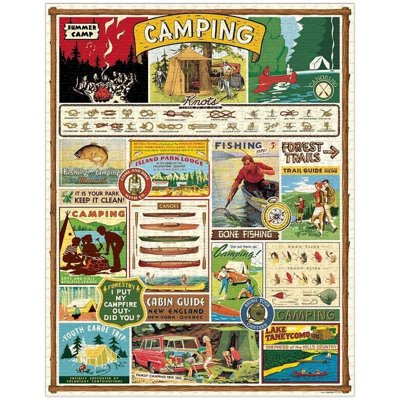 CAVANILLI & CO. Cavallini 1000 Piece Puzzle, Camping (PZL/Camp) - Image 2